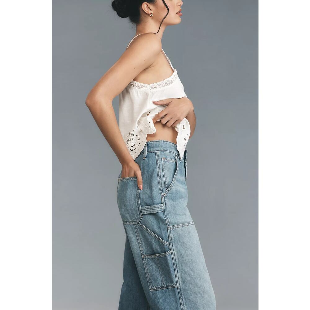 Good American Good Ease Mid-Rise Relaxed Carpenter Jeans NWT Size 2/26 - Picture 9 of 9